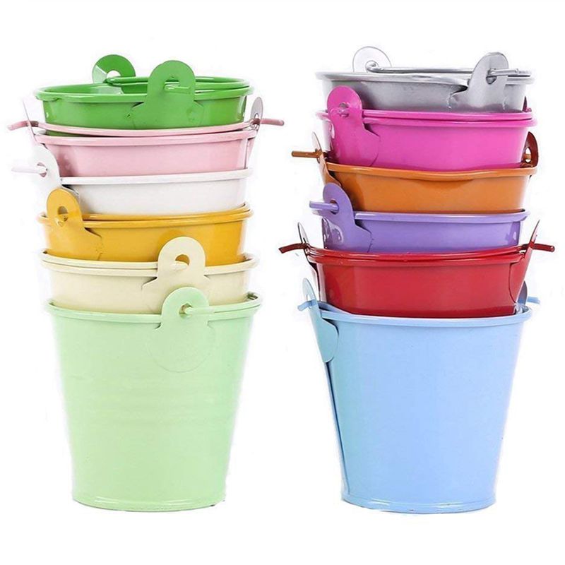 Desk Setup Green - 12pcs Planter for Flowers Mini Buckets