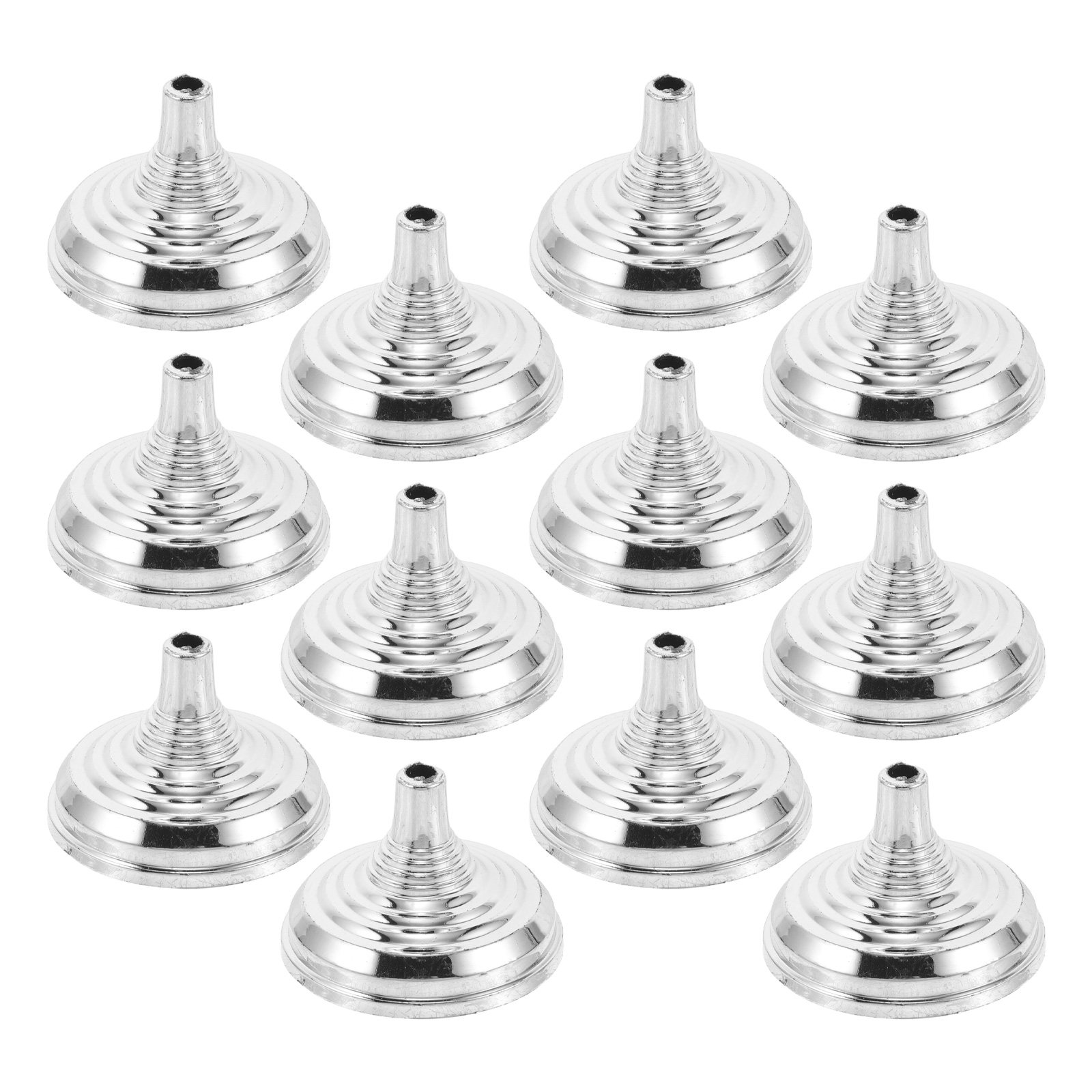 Desk Setup Table - 12Pcs Silver Mini Desk Flag Stand