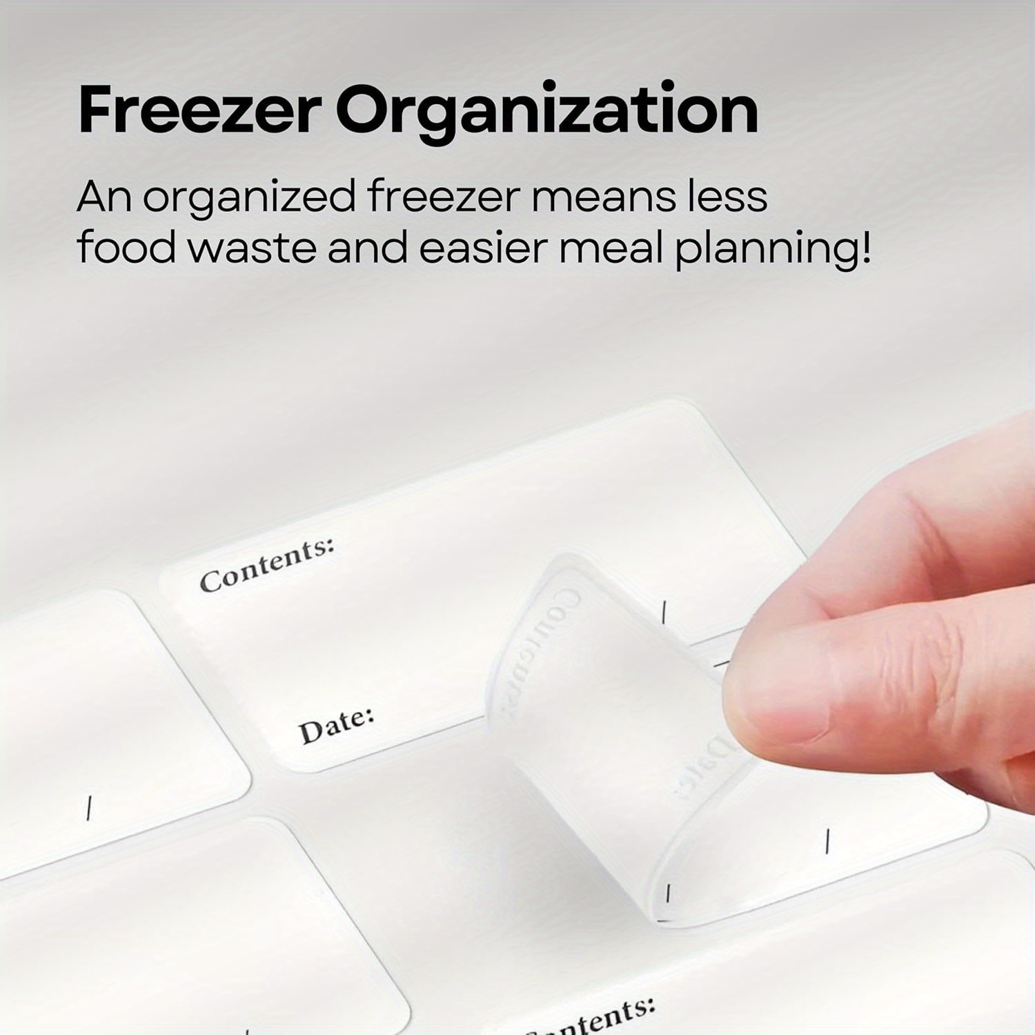 Sticky Memo Holder - 100pcs/10 sheets Waterproof Removable Freezer Labels-No