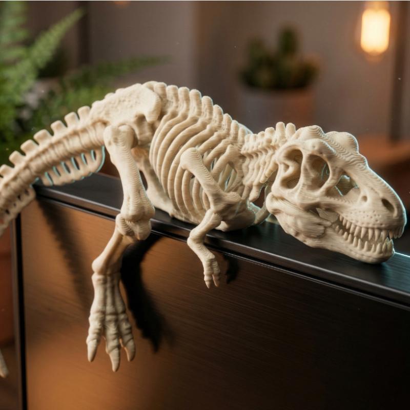 Desk Setup Gifts - Sleeping Tyrannosaurus Rex Monitor Ornament Cute