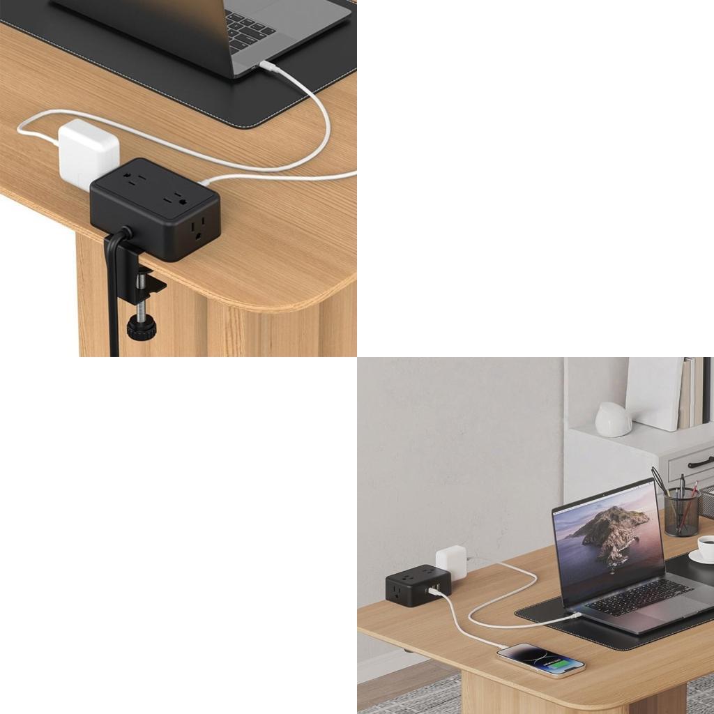Desk Setup Usb Hub - Twist Clamp Desk Power Strips 4AC