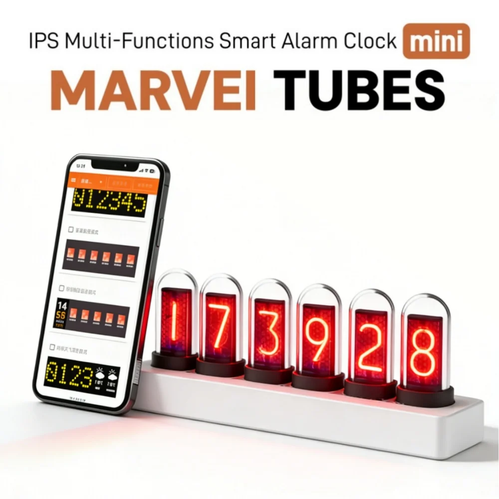 Desk Setup Youtube - RGB Digital Alarm Clock, Nixie Tube