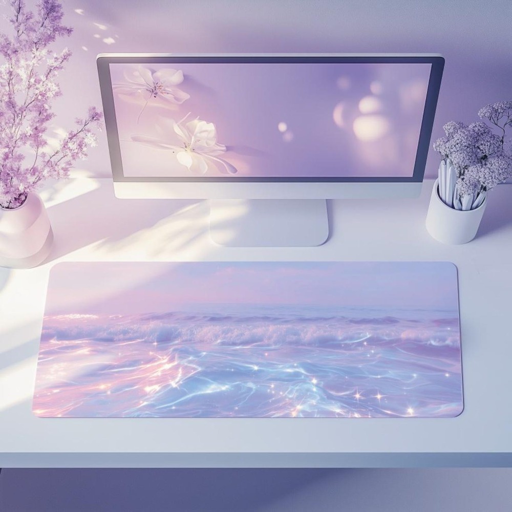 Desk Setup Gifts - Aesthetic Pastel Desk Mat for Gamers