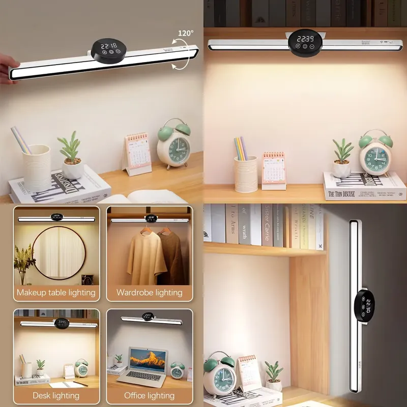 Led Desk Light Usb - Reading Lamp Hanging Magnetic Clock Table