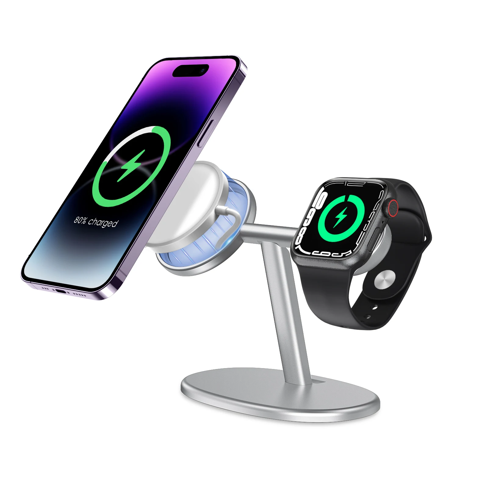 Desk Setup Table - EWA 2-in-1 Desktop Phone Stand Desk