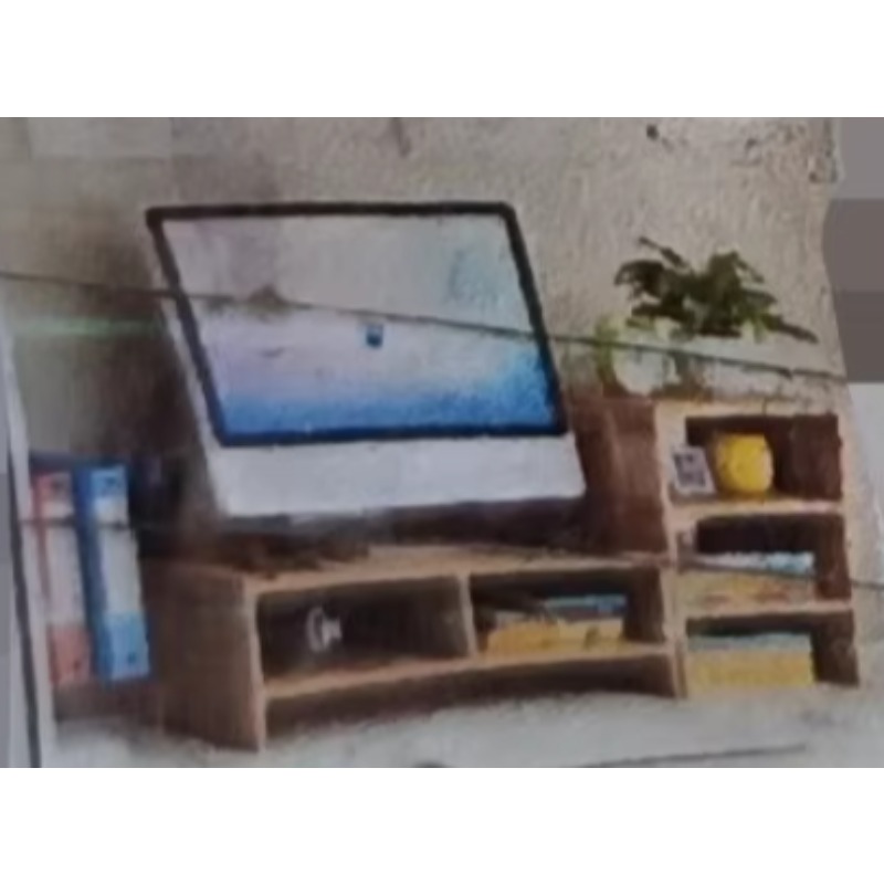 Monitor Riser Wood - Solid Wood Monitor Stand Riser, Desktop