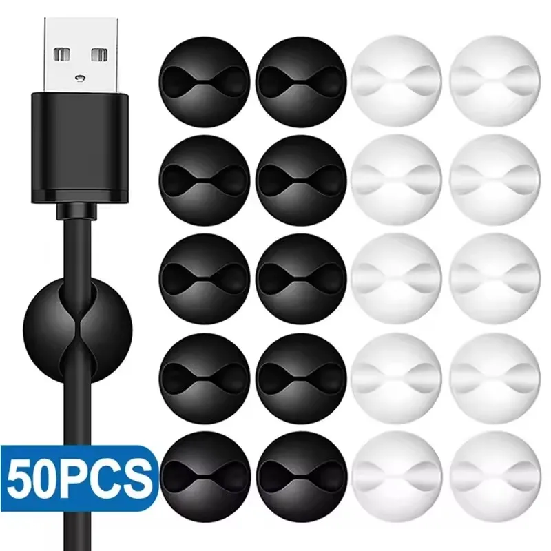 Cable Box Organizer - 5/50Pcs Mini Cable Organizer Silicone USB