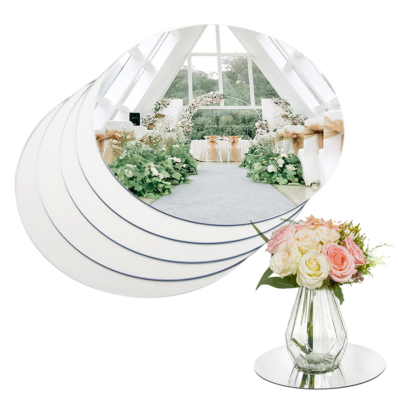20cm Round Mirror Glass Tray   - огляд і ціна Desk Setup Background