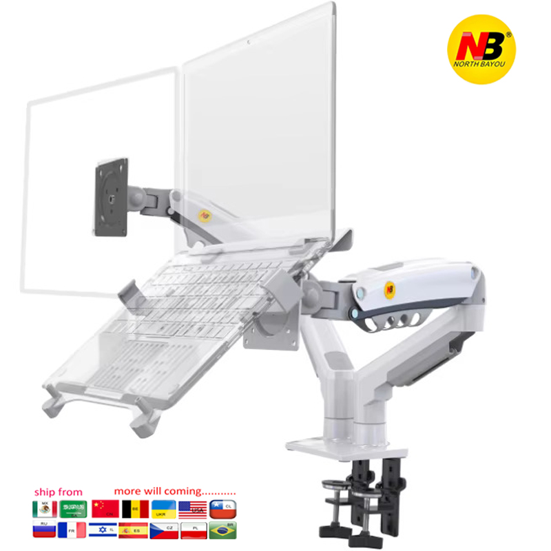 Desktop NB F160 + FP-2 Gas Spr - огляд і ціна Dual Monitor Desk Setup