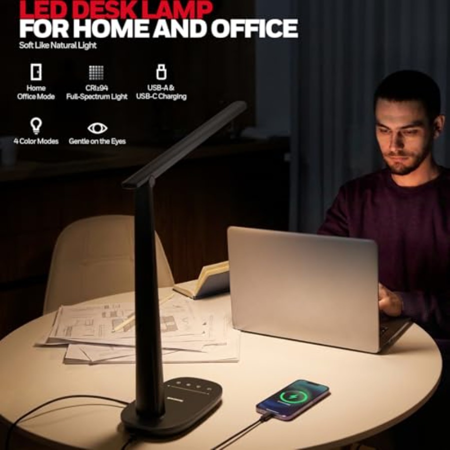 LED Desk Lamp for Home Office, - огляд і ціна Led Desk Light Usb