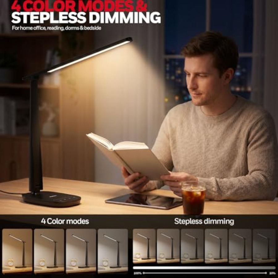 LED Desk Lamp for Home Office, - огляд і ціна Led Desk Light Usb