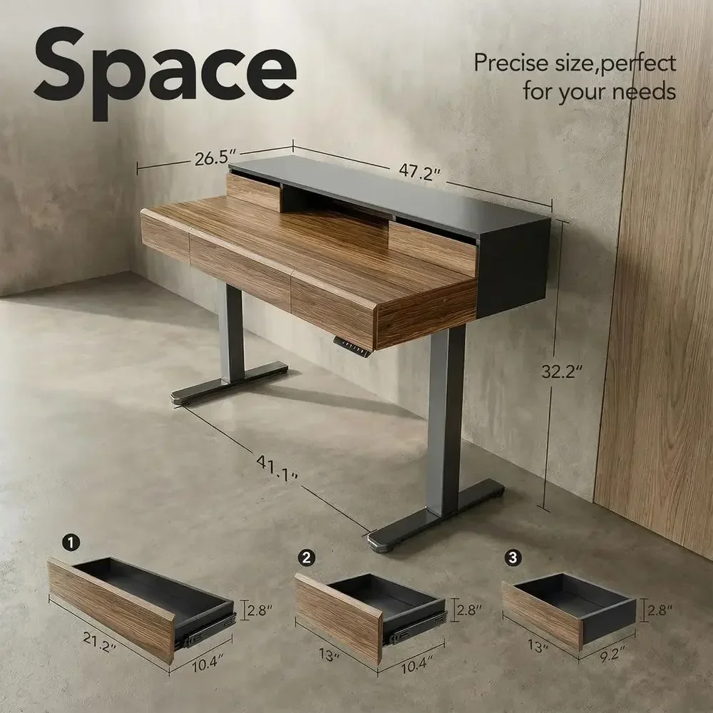 Solid Wood Electric Standing D - огляд і ціна Monitor Riser Wood