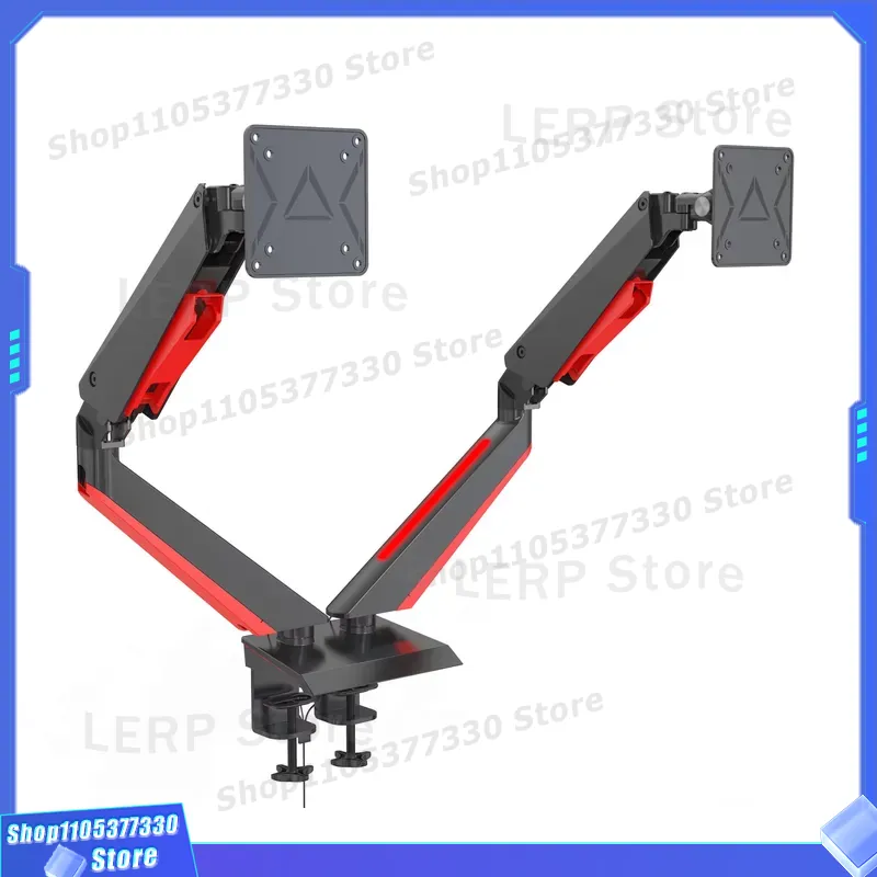 Aluminum Dual Monitor Arm 15 t - огляд і ціна Dual Monitor Desk Setup