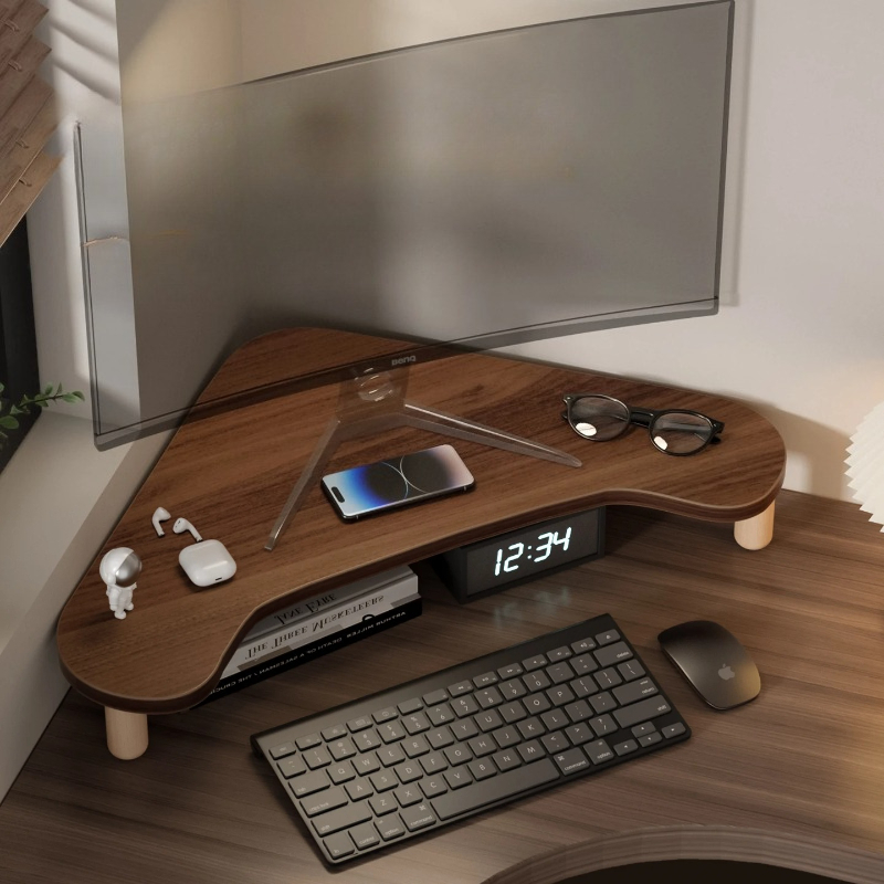 Corner Computer Stand, Triangl - огляд і ціна Monitor Riser Wood