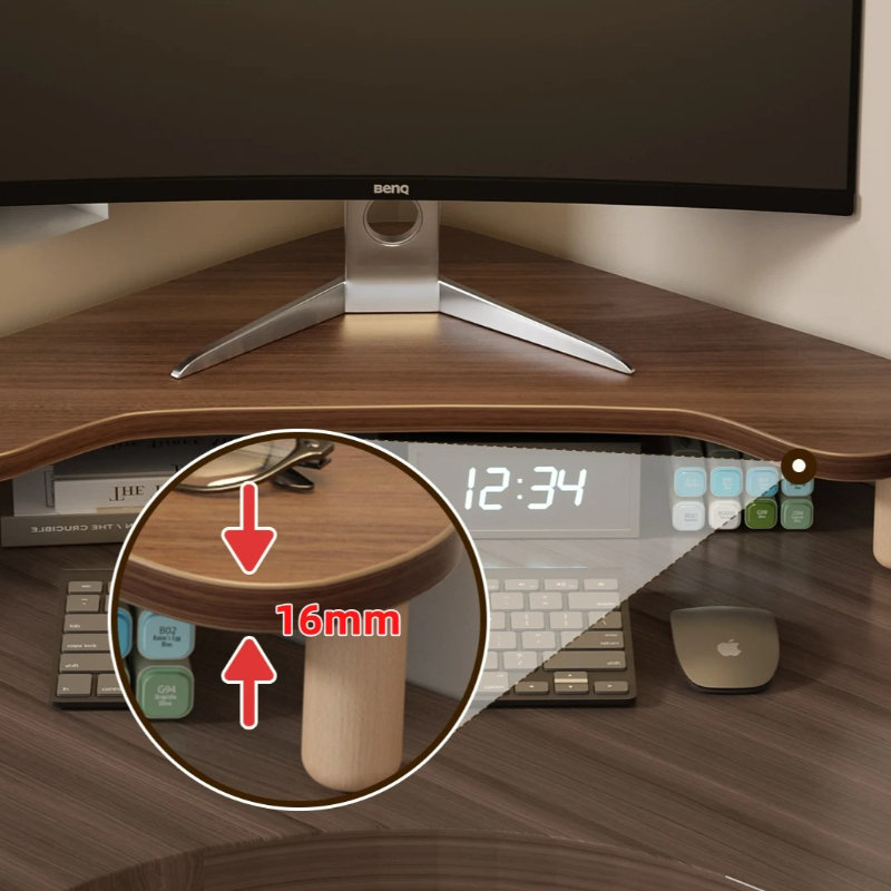 Corner Computer Stand, Triangl - огляд і ціна Monitor Riser Wood