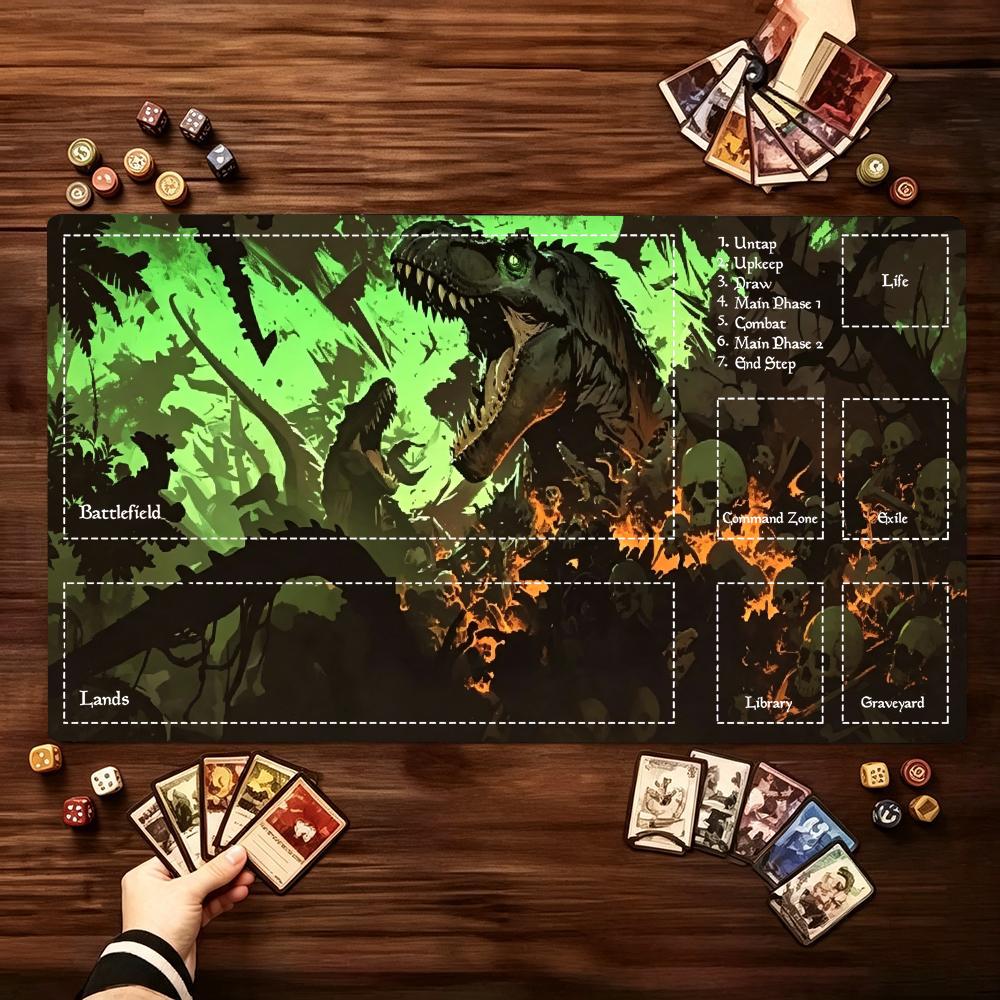 Dark Jungle Dinosaur Large Ext - огляд і ціна Jungle Desk Setup