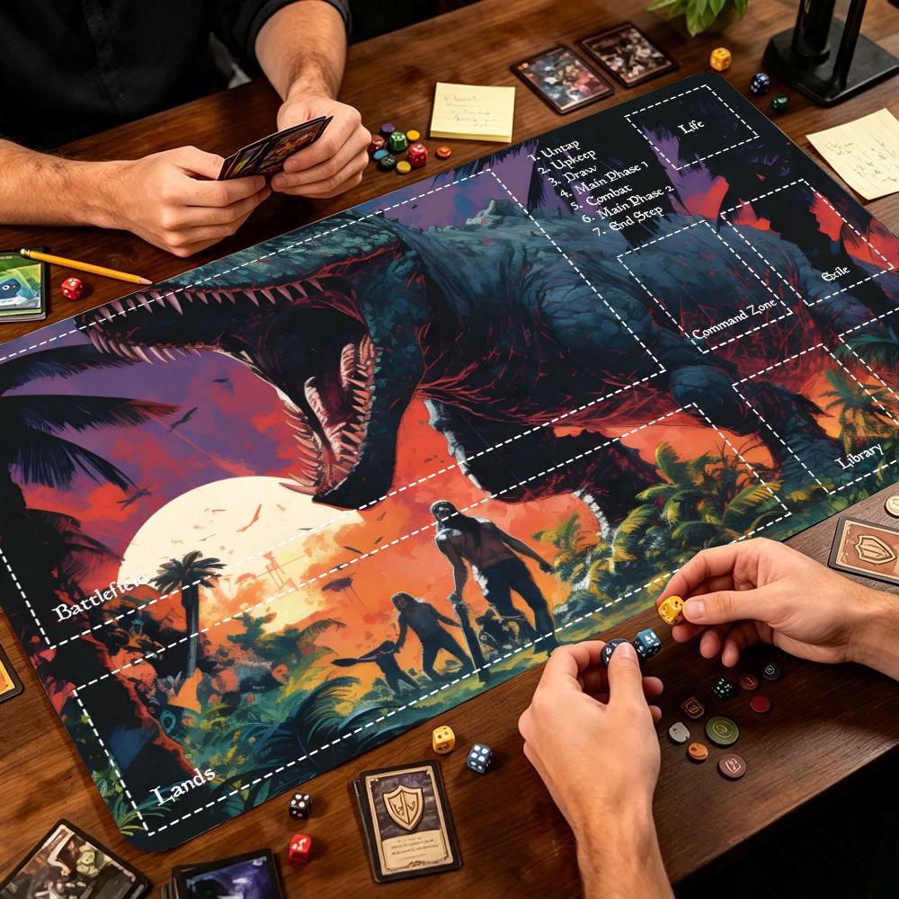 Dark Jungle Dinosaur Large Ext - огляд і ціна Jungle Desk Setup