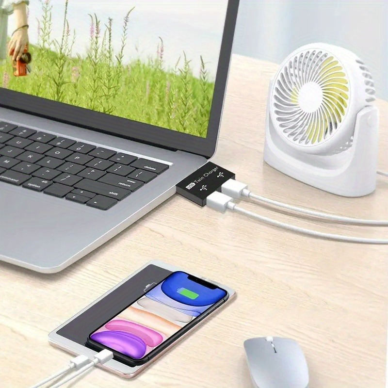 USB2.0 Splitter 1 Male To 2 Po - огляд і ціна Desk Setup Usb Hub