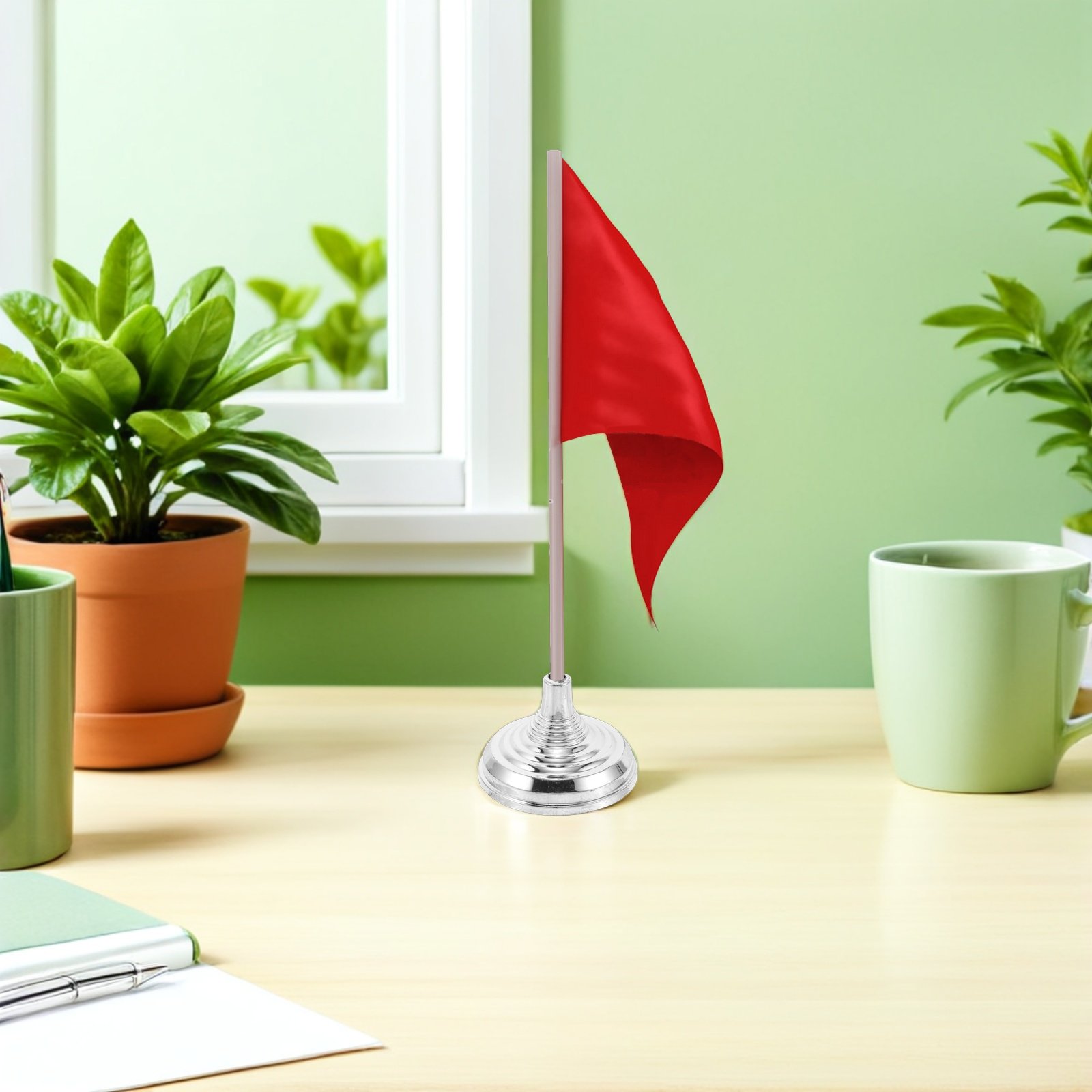 12Pcs Silver Mini Desk Flag St - огляд і ціна Desk Setup Table