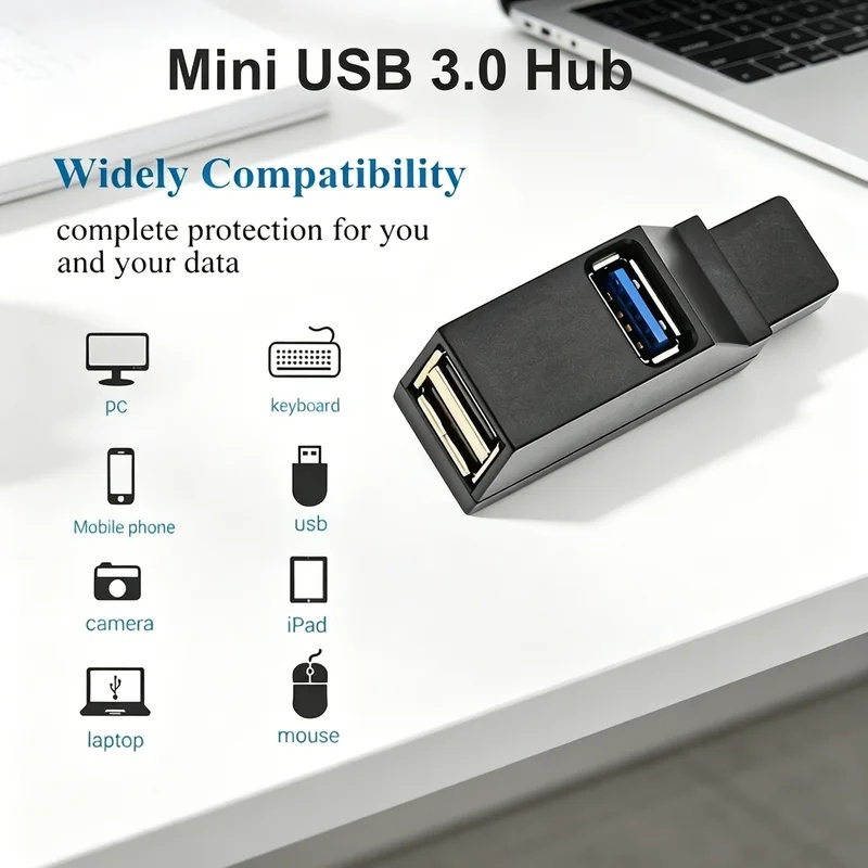 USB 3.0 2.0 Rotatable 3 Ports  - огляд і ціна Desk Setup Usb Hub
