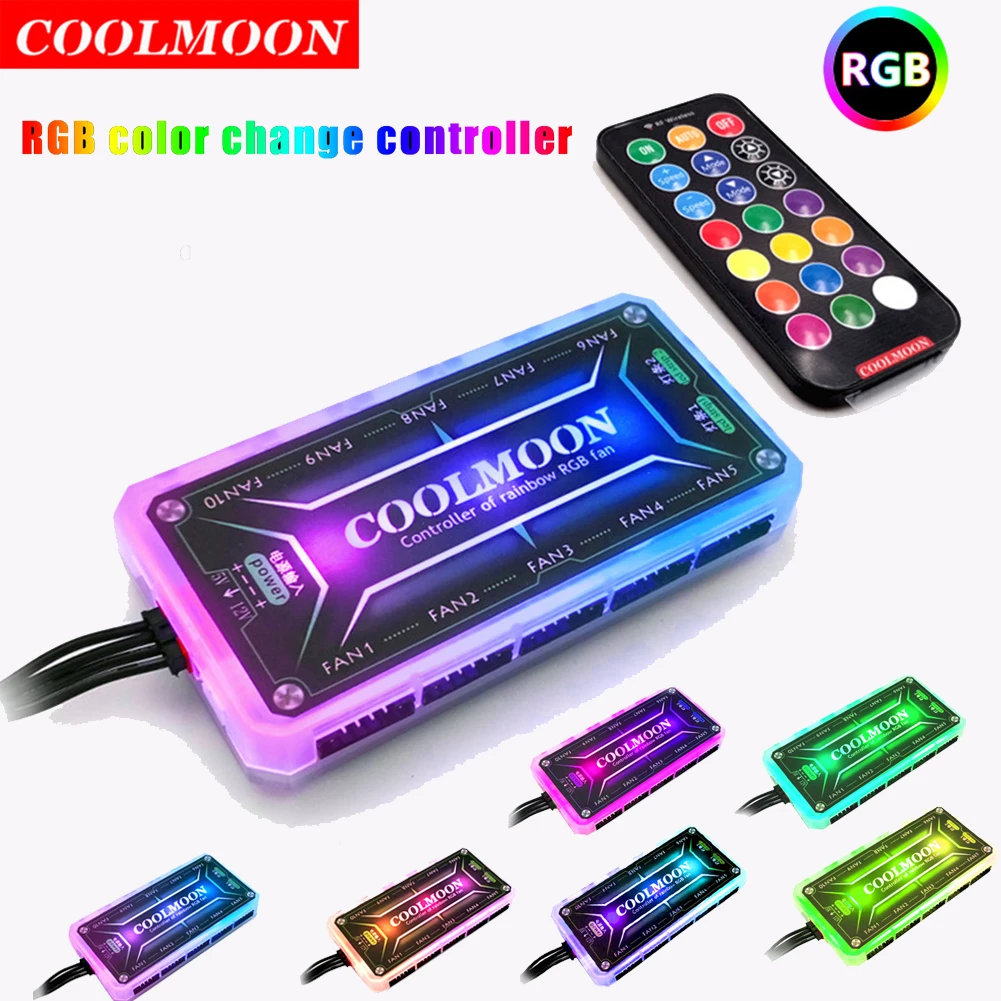 COOLMOON ARGB Controller 12V 5 - огляд і ціна Desk Setup Usb Hub