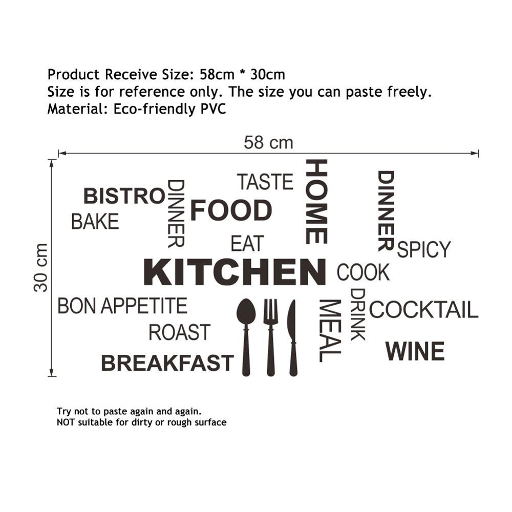 Creative Kitchen Text Wall Sti - огляд і ціна Desk Setup Background