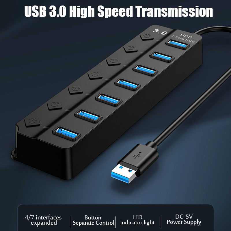7 In 1 USB 3.0 Hub Multi USB S - огляд і ціна Desk Setup Usb Hub