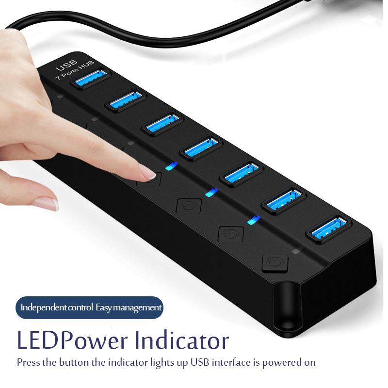 7 In 1 USB 3.0 Hub Multi USB S - огляд і ціна Desk Setup Usb Hub