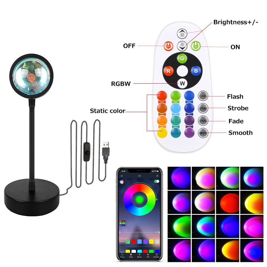 Sunset Projector Lamp Bluetoot - огляд і ціна Desk Setup Background