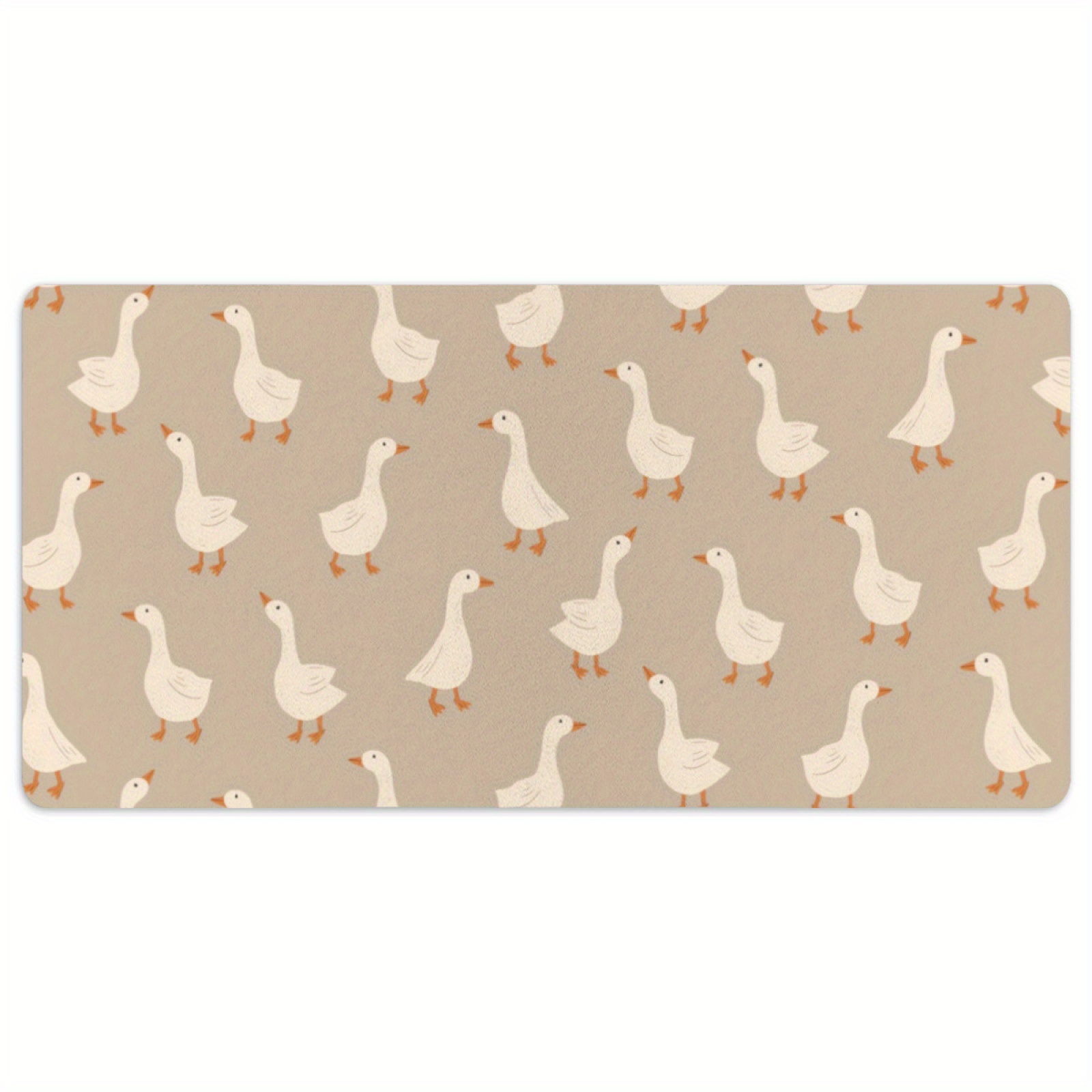 Goose Flock Pattern Desk Mat N - огляд і ціна Desk Setup Beige