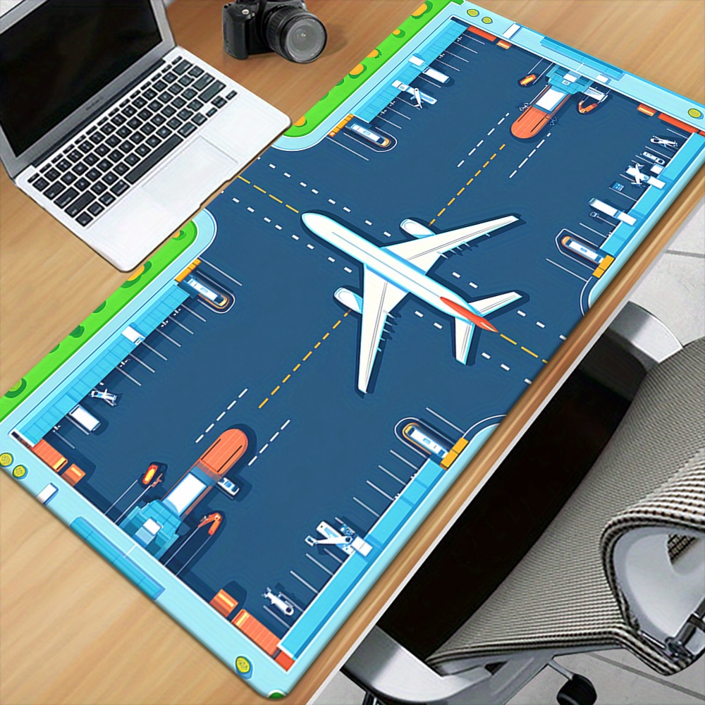 Airplane Runway Mouse Pad Larg - огляд і ціна Desk Setup Gaming Pc