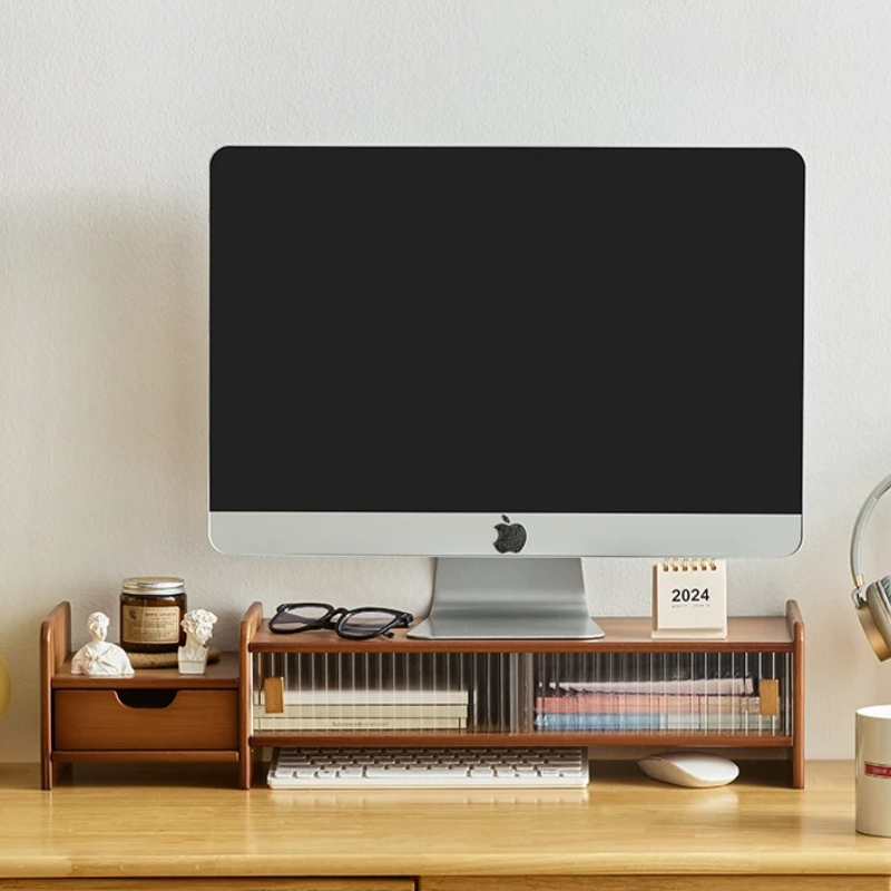 ‌Monitor Stand with Drawer-Adj - огляд і ціна Monitor Riser Wood