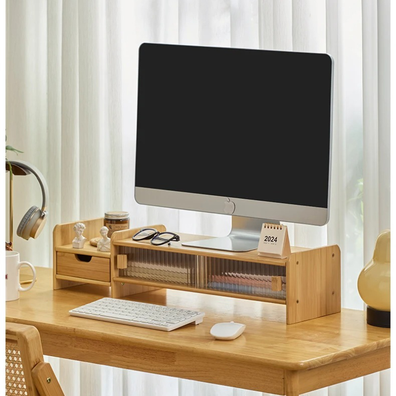 ‌Monitor Stand with Drawer-Adj - огляд і ціна Monitor Riser Wood