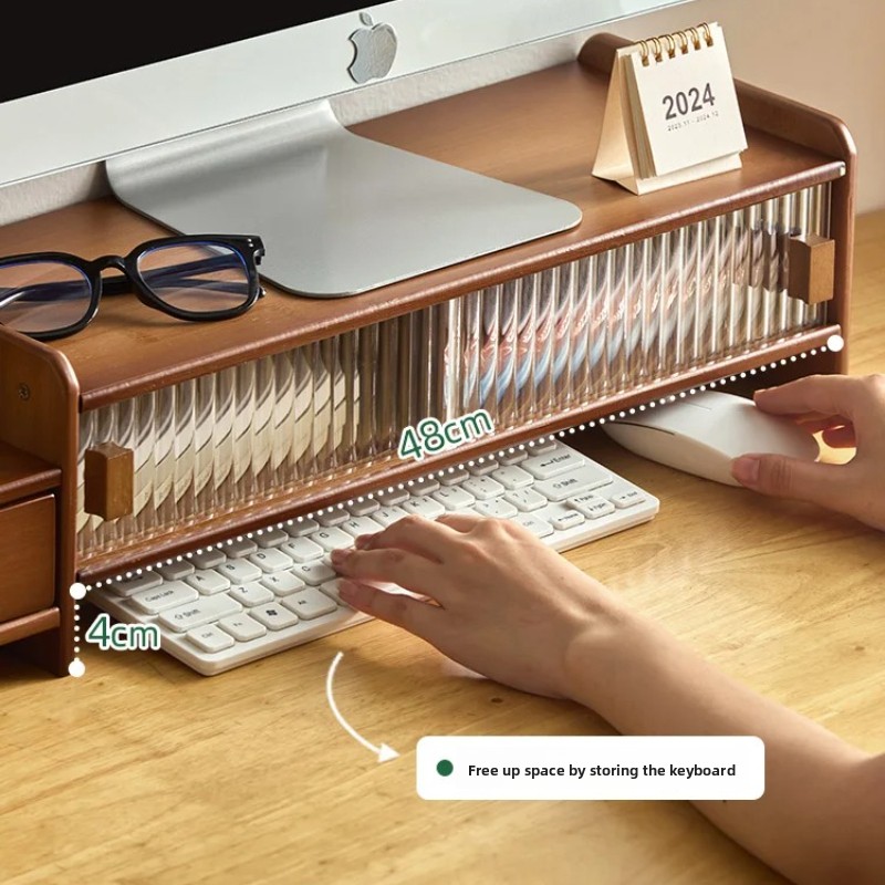‌Monitor Stand with Drawer-Adj - огляд і ціна Monitor Riser Wood