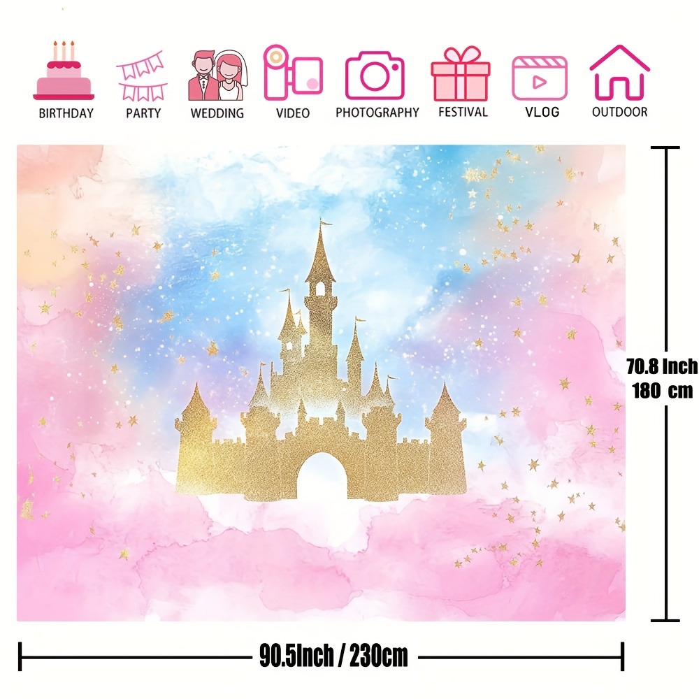 1 Princess Castle Watercolor p - огляд і ціна Desk Setup Background