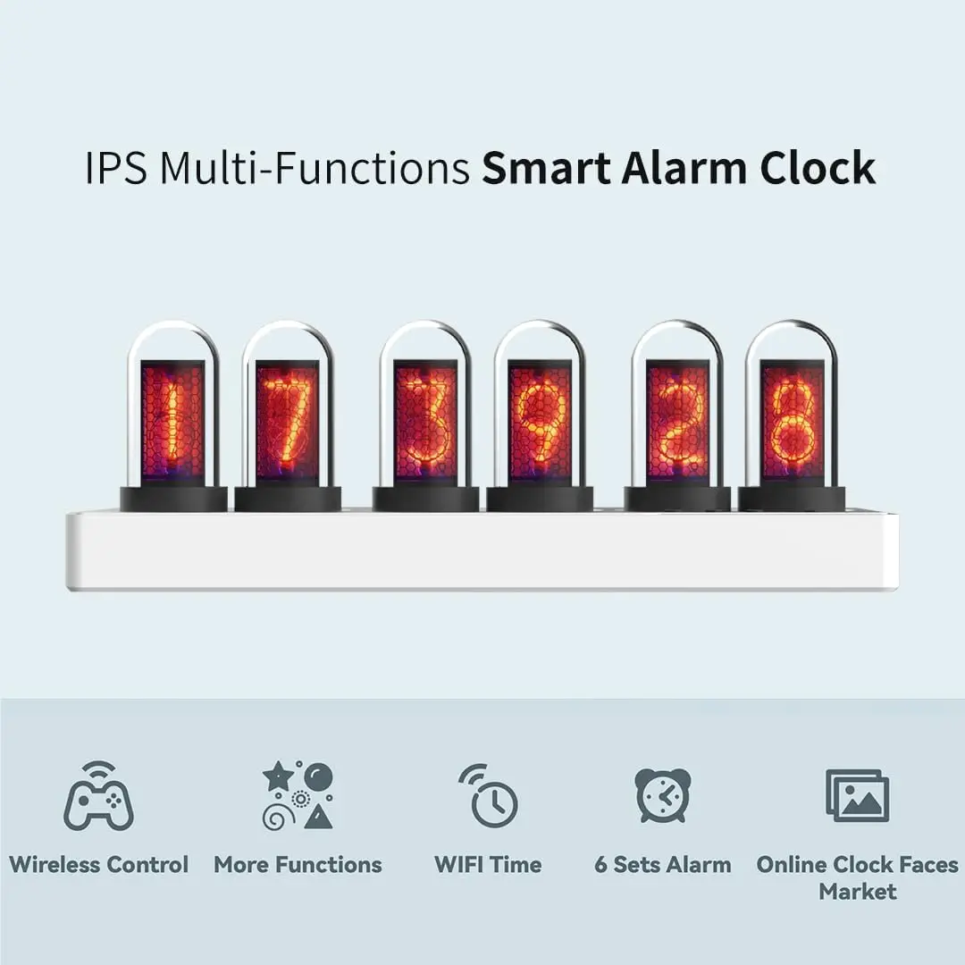 RGB Digital Alarm Clock, Nixie - огляд і ціна Desk Setup Youtube