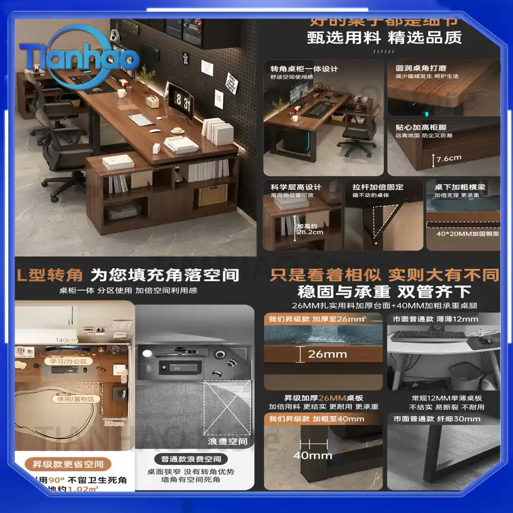 L Shaped Gaming Desk with Book - огляд і ціна Dual Monitor Desk Setup