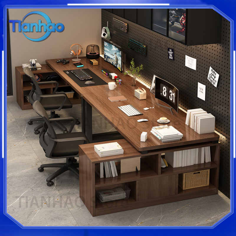 L Shaped Gaming Desk with Book - огляд і ціна Dual Monitor Desk Setup