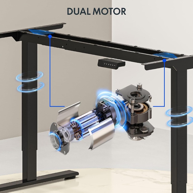 FLEXISPOT Electric Standing De - огляд і ціна Dual Monitor Desk Setup