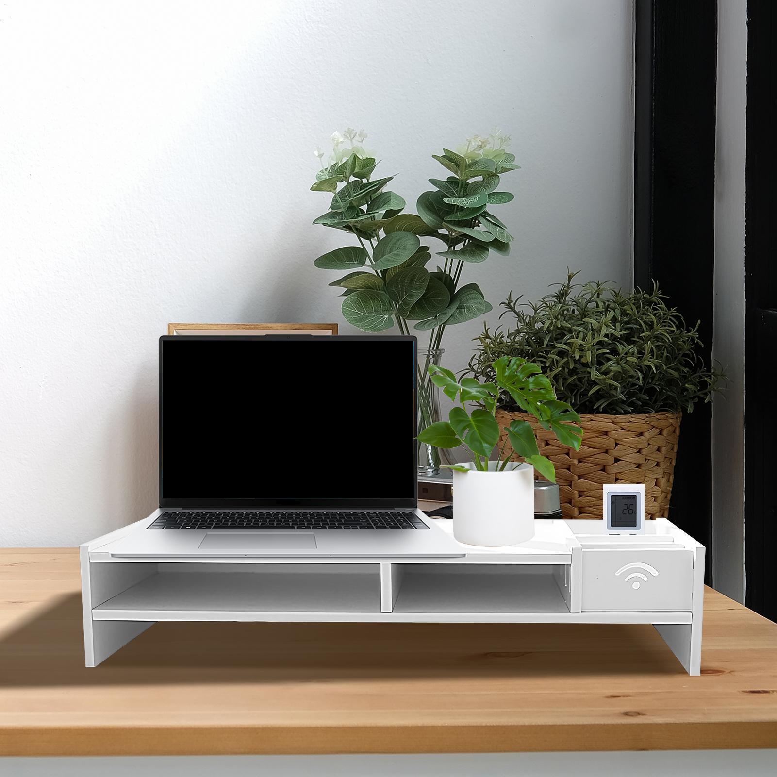 3-Tier Desk Organizer Shelf Fo - огляд і ціна Monitor Riser Wood