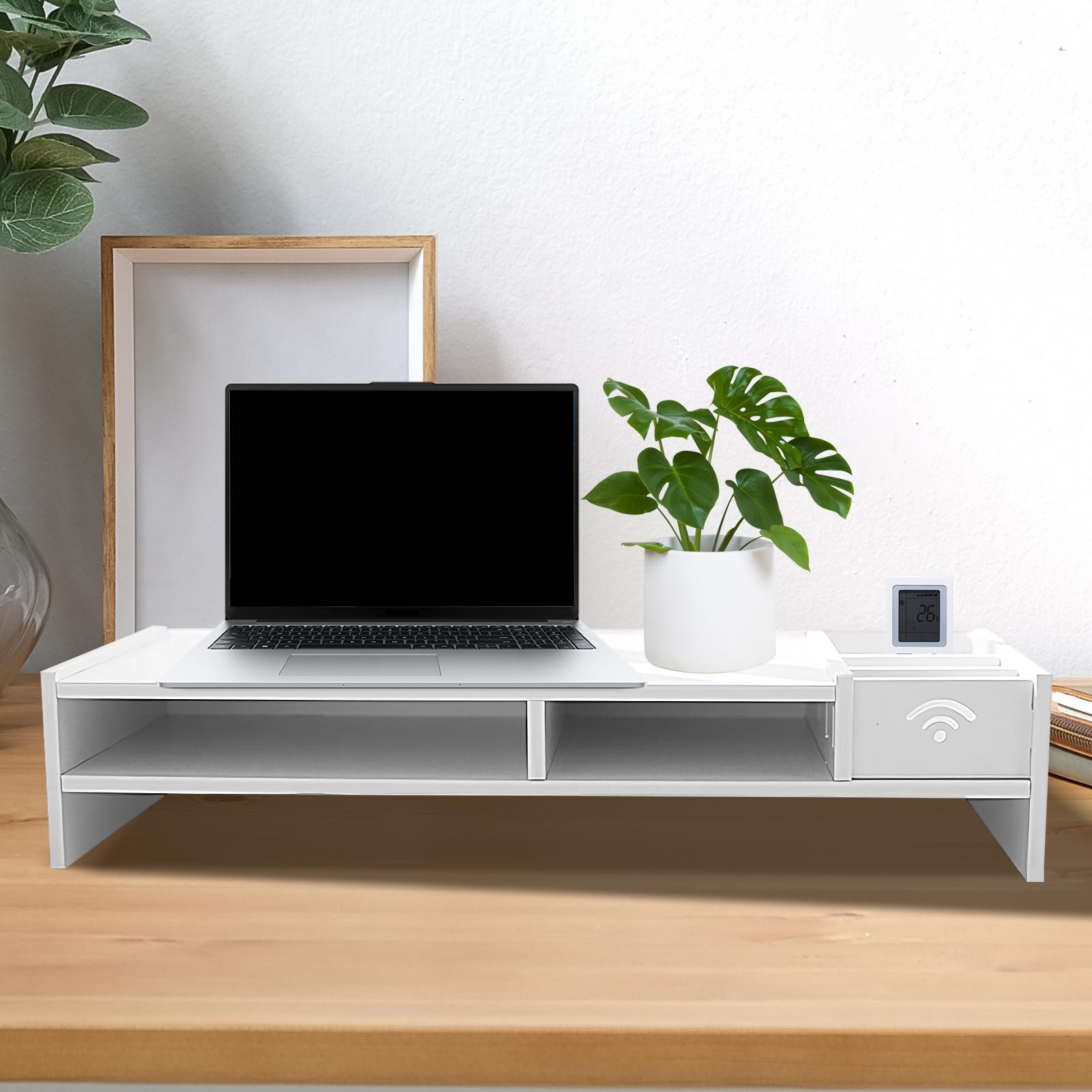 3-Tier Desk Organizer Shelf Fo - огляд і ціна Monitor Riser Wood