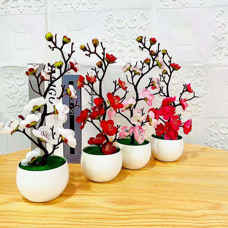 Simulation Plum Flower Pot Pla - огляд і ціна Desk Setup Background