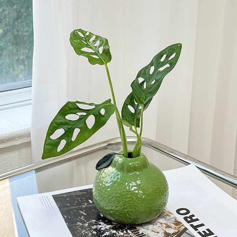 Plastic Vase, Green-Orange Vas - огляд і ціна Desk Setup Green