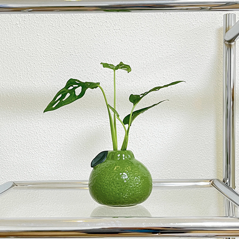 Plastic Vase, Green-Orange Vas - огляд і ціна Desk Setup Green