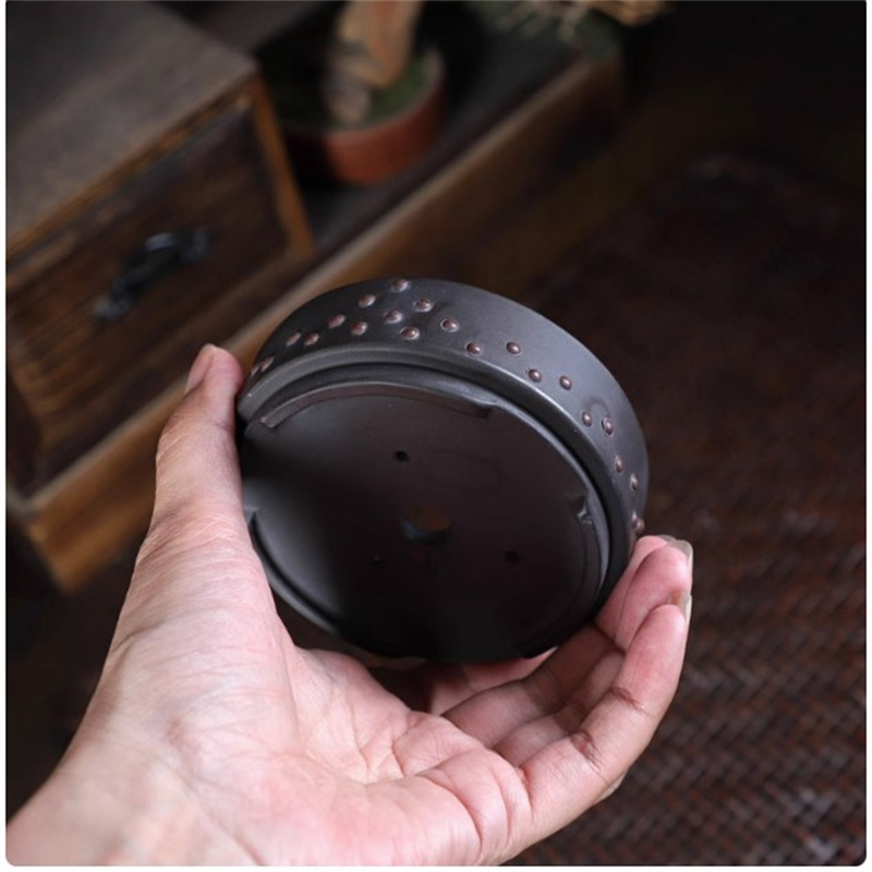 Ceramic Round Bonsai Pot, Drum - огляд і ціна Desk Setup Green