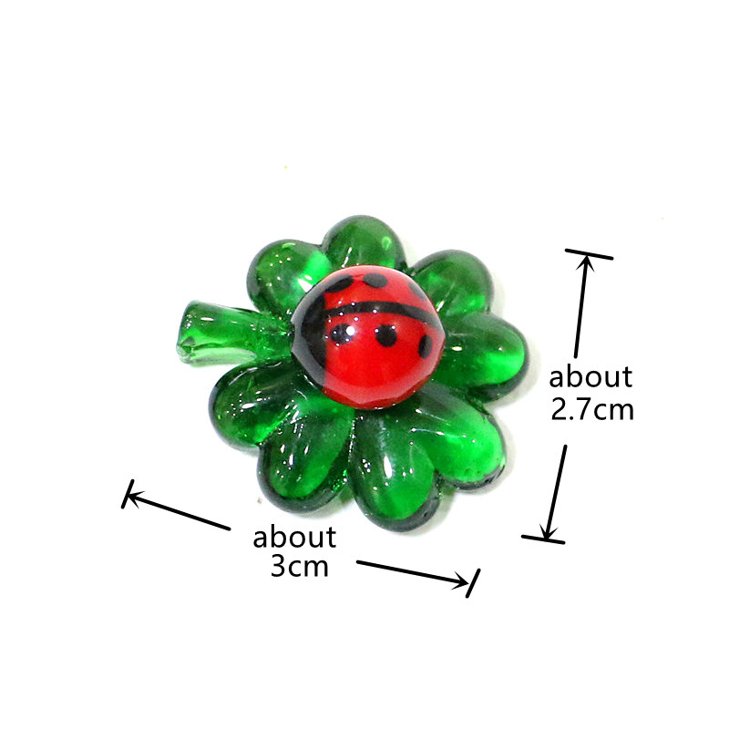 5pcs Green Mini Glass Four-Lea - огляд і ціна Desk Setup Green