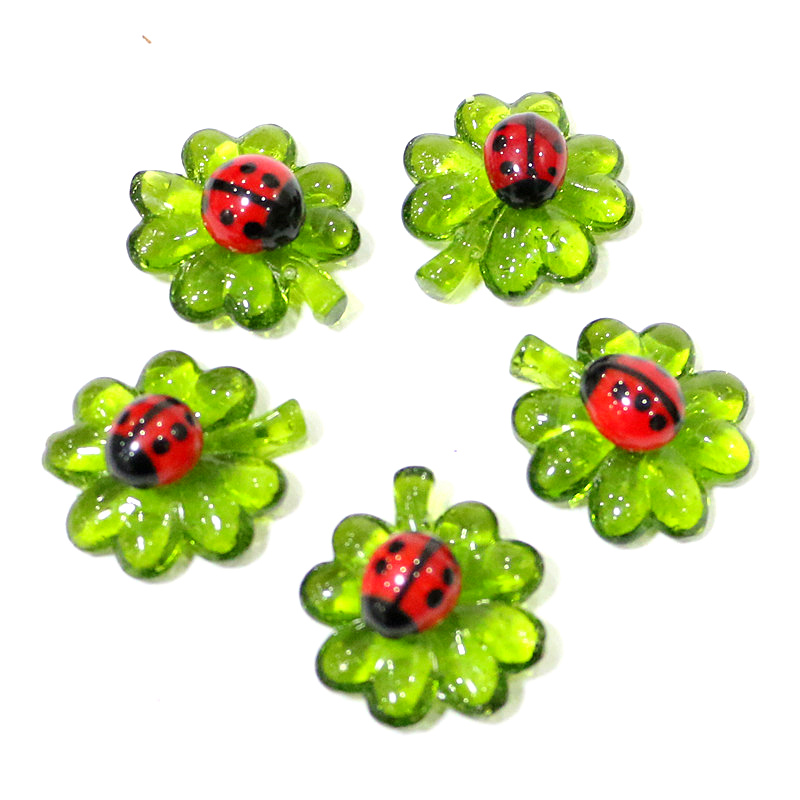 5pcs Green Mini Glass Four-Lea - огляд і ціна Desk Setup Green