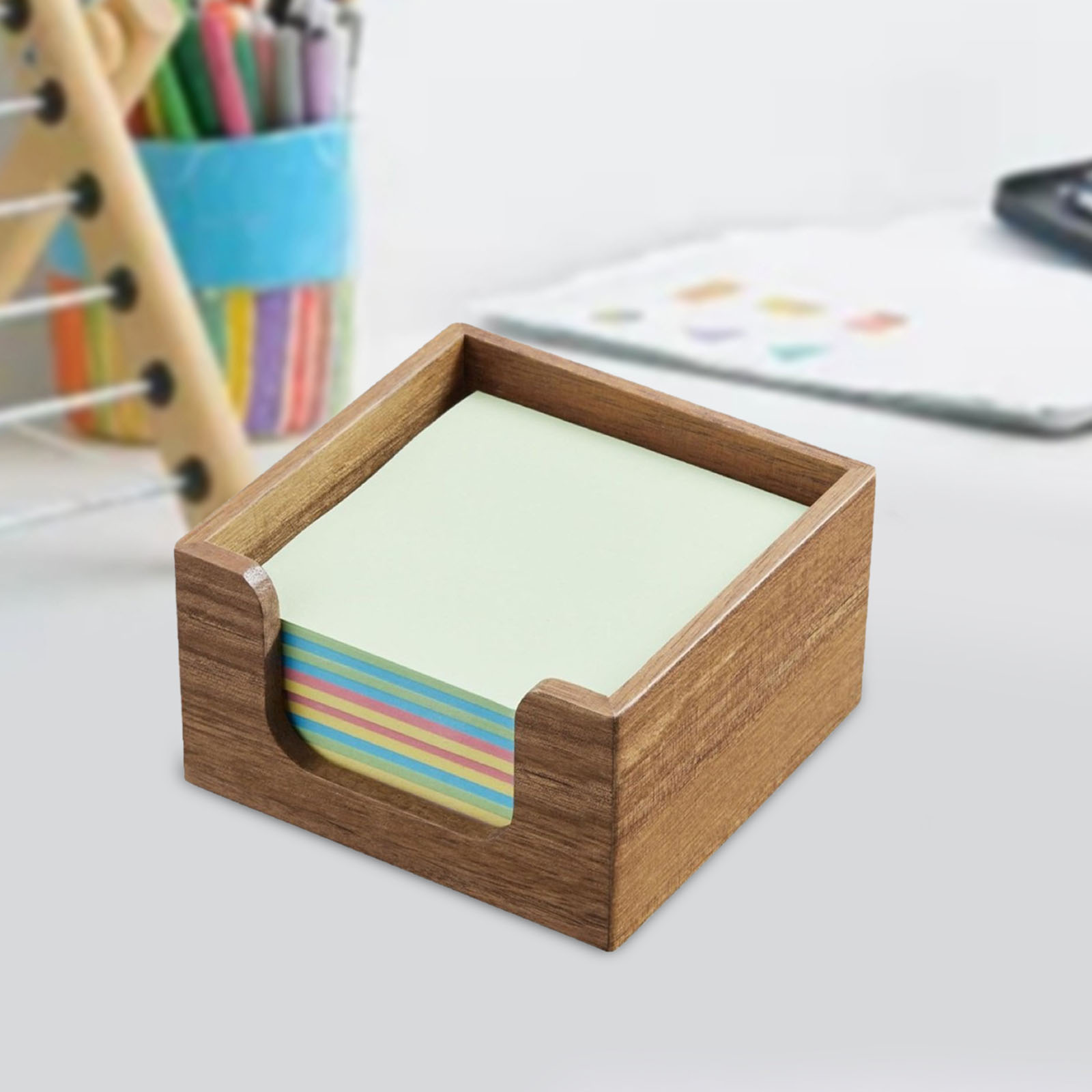 Acacia Wood Sticky Note Holder - огляд і ціна Sticky Memo Holder