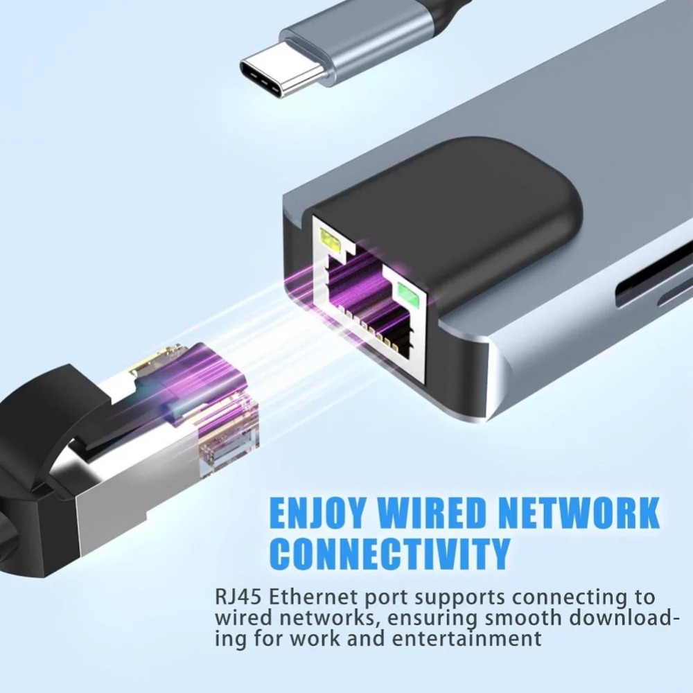 USB C Hub 8/7 in 1 4K HDMI Ada - огляд і ціна Desk Setup Usb Hub