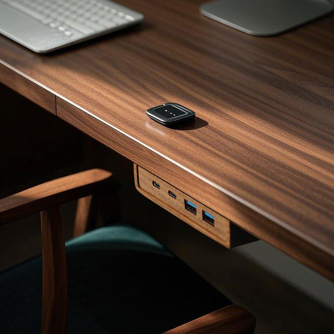 USB 3.2 Hub with Self-Adhesive - огляд і ціна Monitor Riser Wood
